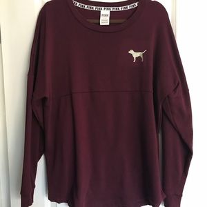 Pink sweatshirt-burgundy